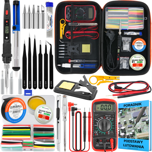 LUTOWNICA PRECYZYJNA MOCNA 80W NOWA WERSJA ZESTAW MIERNIK PORADNIK 29EL. XXL